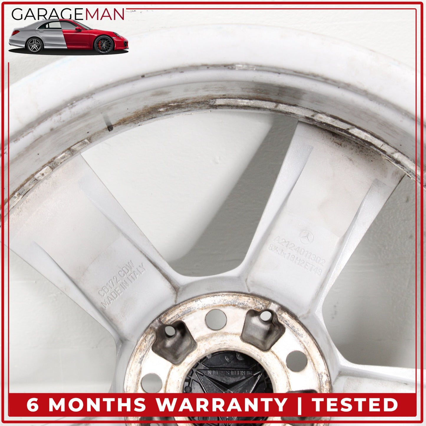 2010-2013 Mercedes W212 E350 E400 Front Wheel Rim 8.5JX18H2 ET48 2124011302 OEM