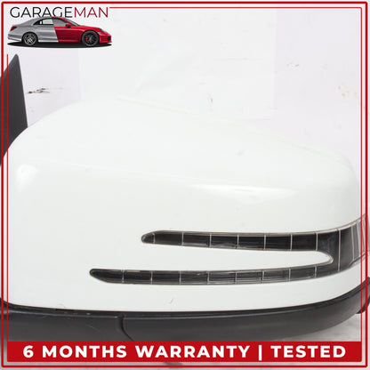 2014-2019 Mercedes W117 CLA250 Left Side Door Rear View Mirror Calcite White OEM