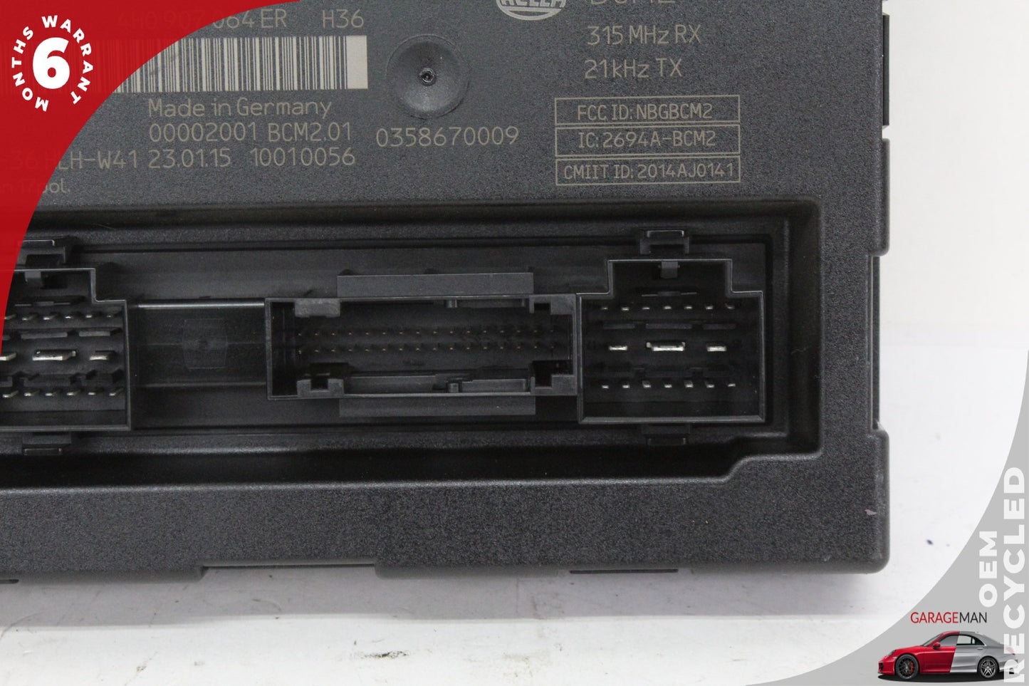 2012-2018 Audi A6 Sedan Keyless Comfort Body Control Module 4H0907064 OEM