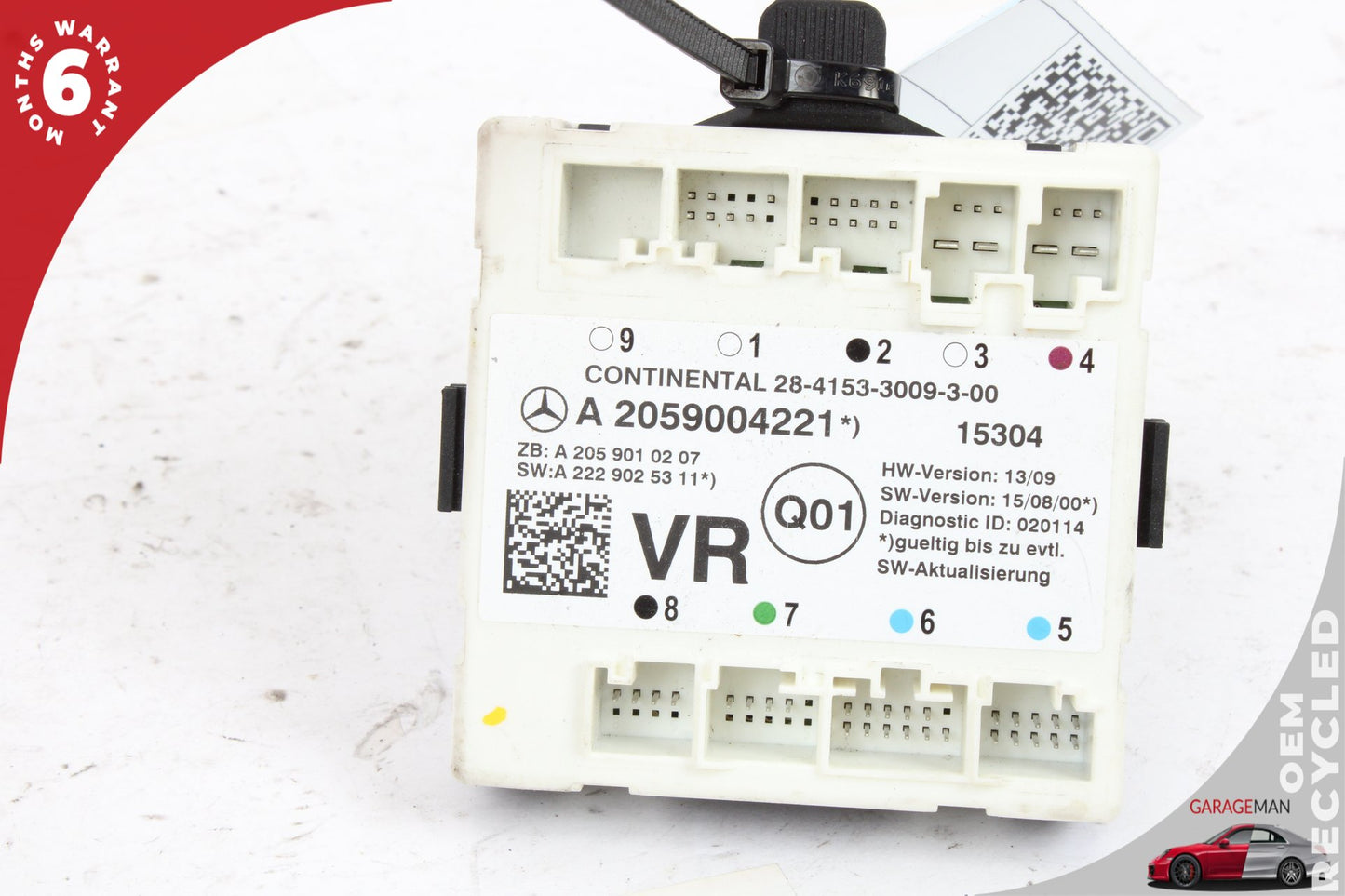 15-20 Mercedes-Benz C300 W205 Right Front Door Control Module 2059004221