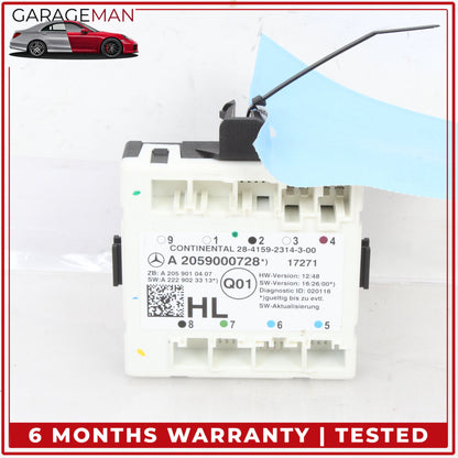 2015-2019 Mercedes X253 GLC300 Rear Left Side Door Control Module 2059000728 OEM