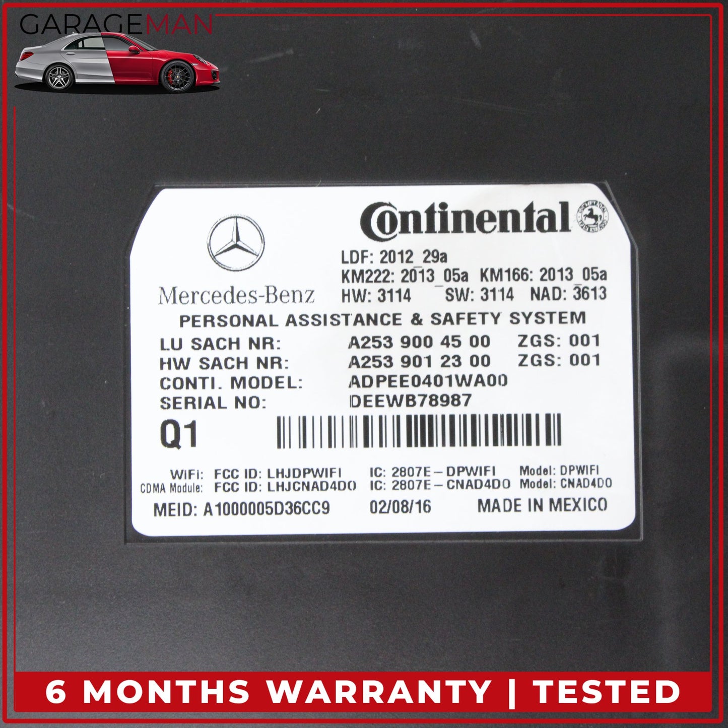 2015-2017 Mercedes W205 C300 E400 Tele Aid Control Module Unit 2539004500 OEM
