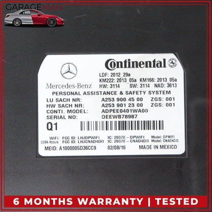2015-2017 Mercedes W205 C300 E400 Tele Aid Control Module Unit 2539004500 OEM
