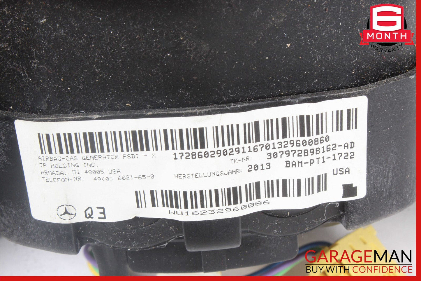 12-17 Mercedes R172 SLK250 SLK350 Driver Steering Wheel Airbag Air Bag OEM