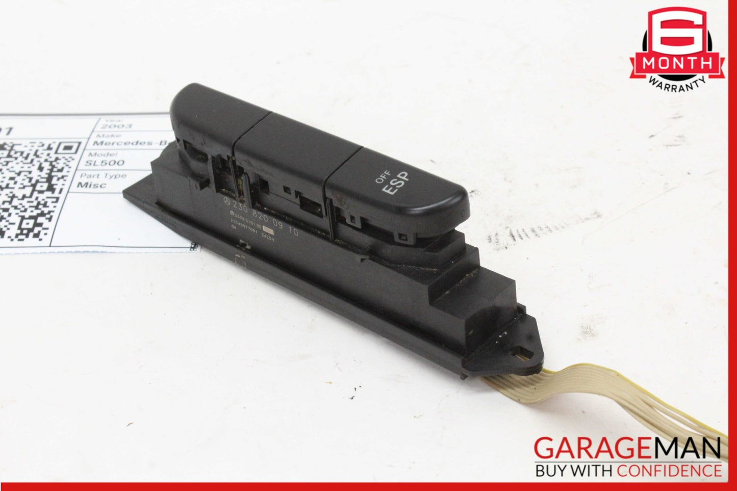 2003-2008 Mercedes SL500 R230 Center Console ESP Switch Control Button 230820091