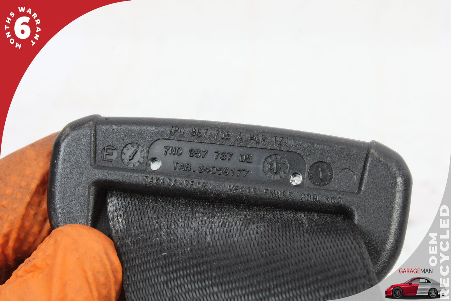 2011-2018 Porsche Cayenne 958 Front Left Driver Side Seat Belt Black OEM