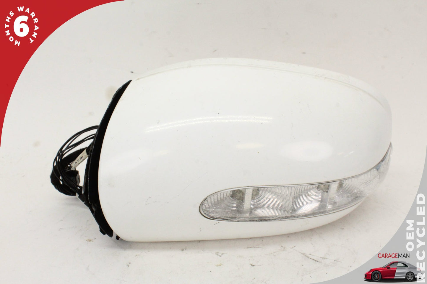 2003-2006 Mercedes W211 E500 Front Left Side Door Rear View Mirror White OEM