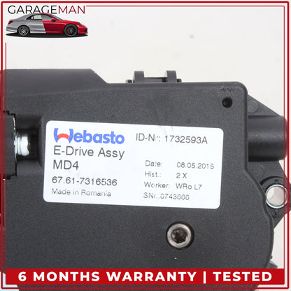 2014-2021 BMW M235i F22 RWD Panoramic Sunroof Sun Roof Motor 7316536 OEM