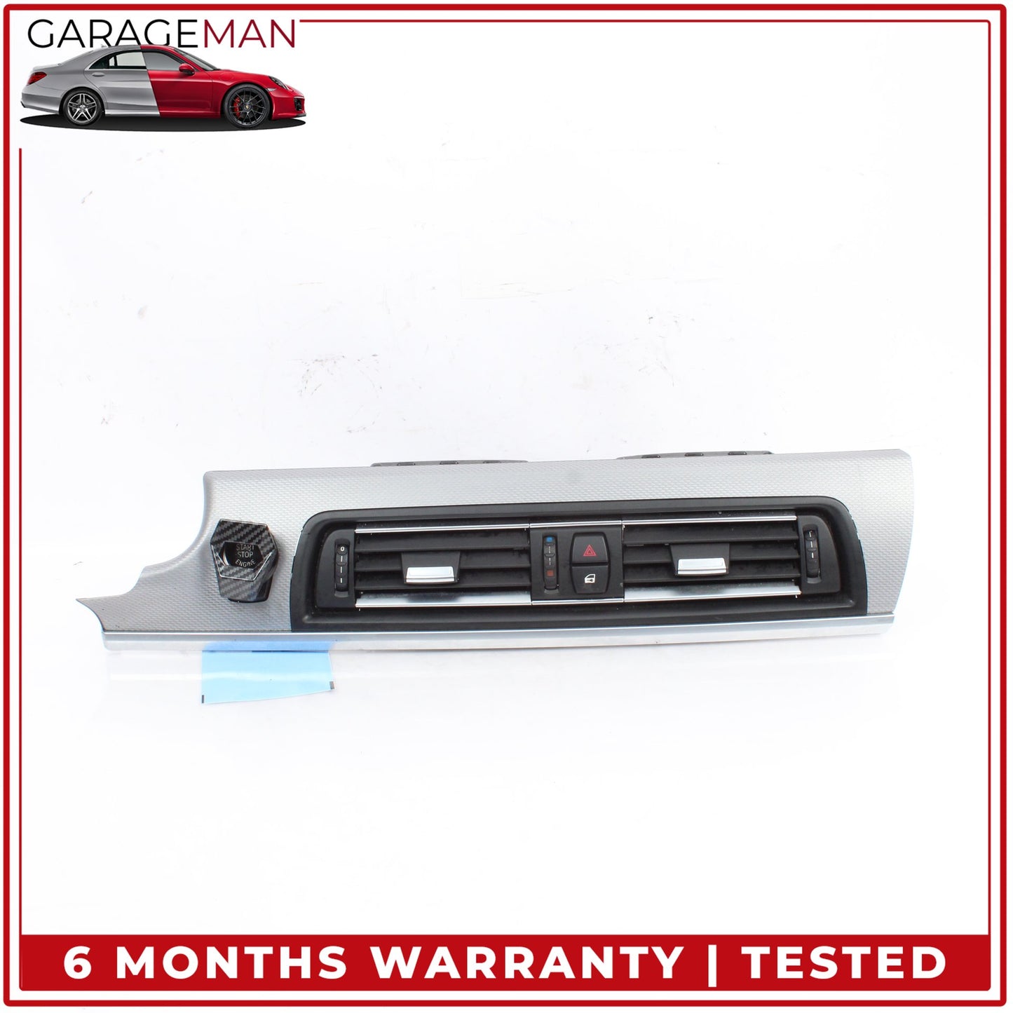 2012-2019 BMW 650i Front Dash Center AC Air Vent Trim w/ Engine Start Button OEM