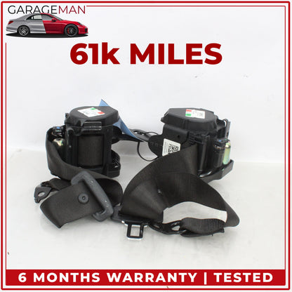 2017-2023 BMW 530e G30 Rear Left and Right Side Seat Belt Set Black 7455625 OEM
