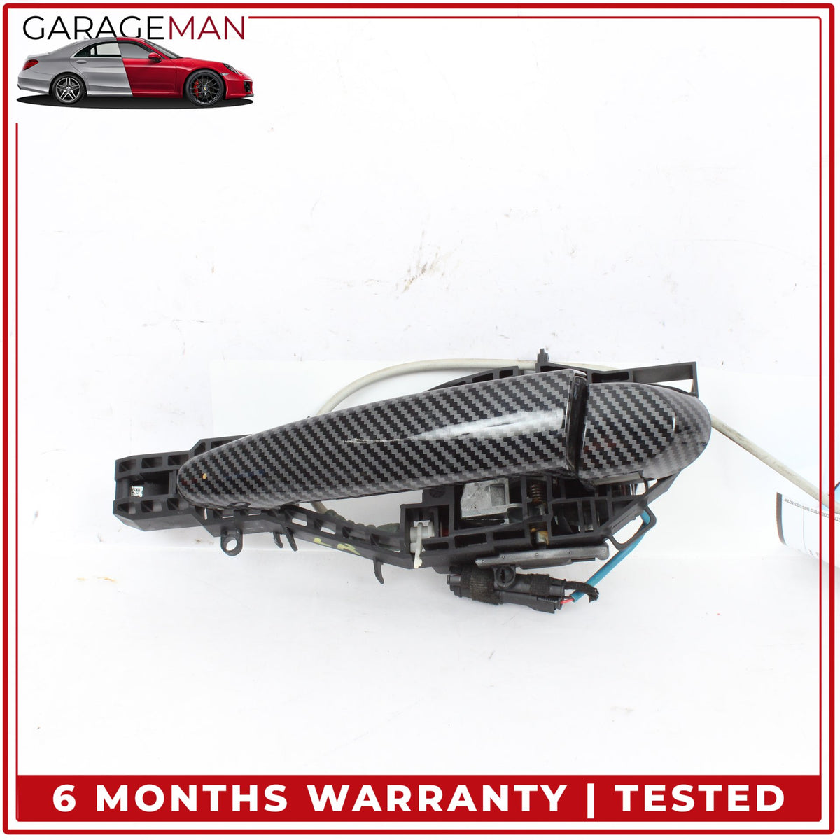 2012-2018 BMW 328i F30 Rear Left Exterior Door Handle Carbon Fiber 7332267 OEM