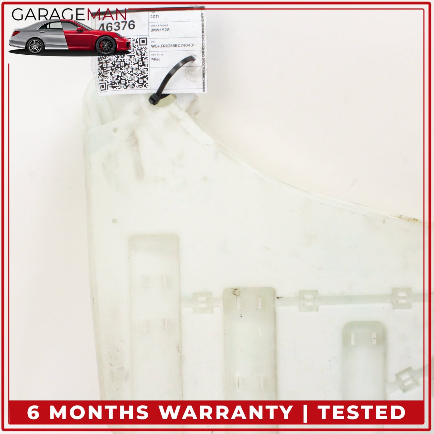 2011-2016 BMW 528i F10 Windshield Washer Fluid Reservoir w/ Pump 7269667