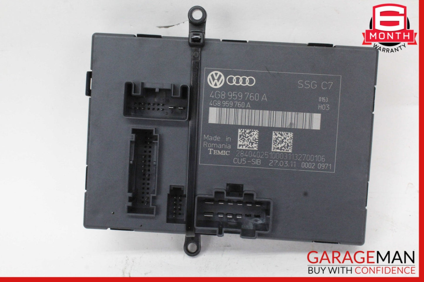 2012-2018 Audi A6 C7 Sedan Front Left Seat Control Module 4G8959760A OEM
