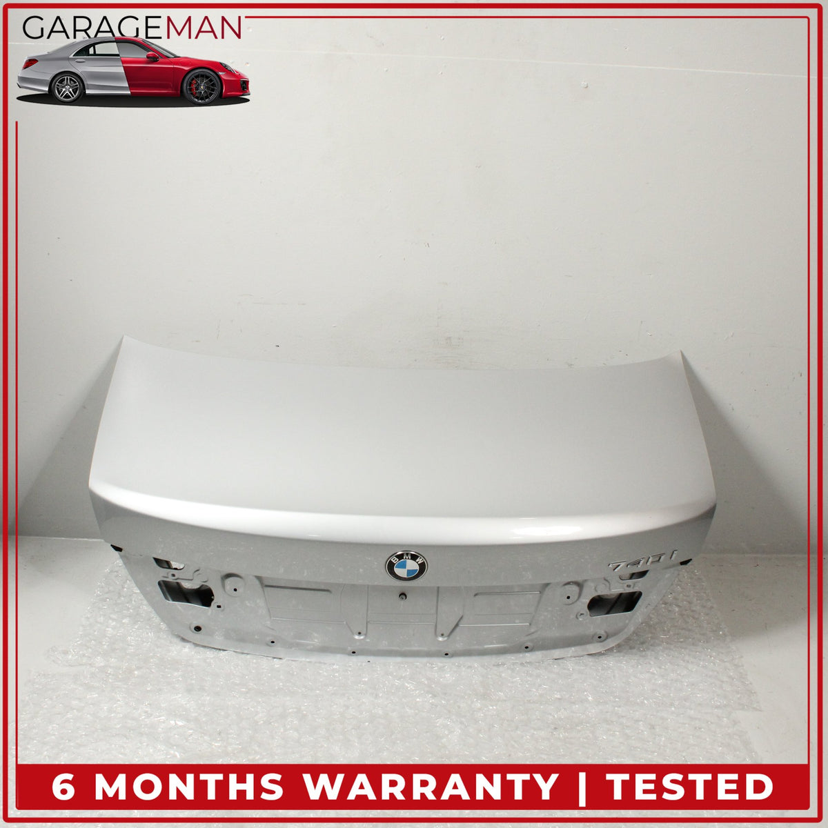 2009-2015 BMW 740i F01 Rear Trunk Boot Lid Panel Assembly Silver Metallic OEM