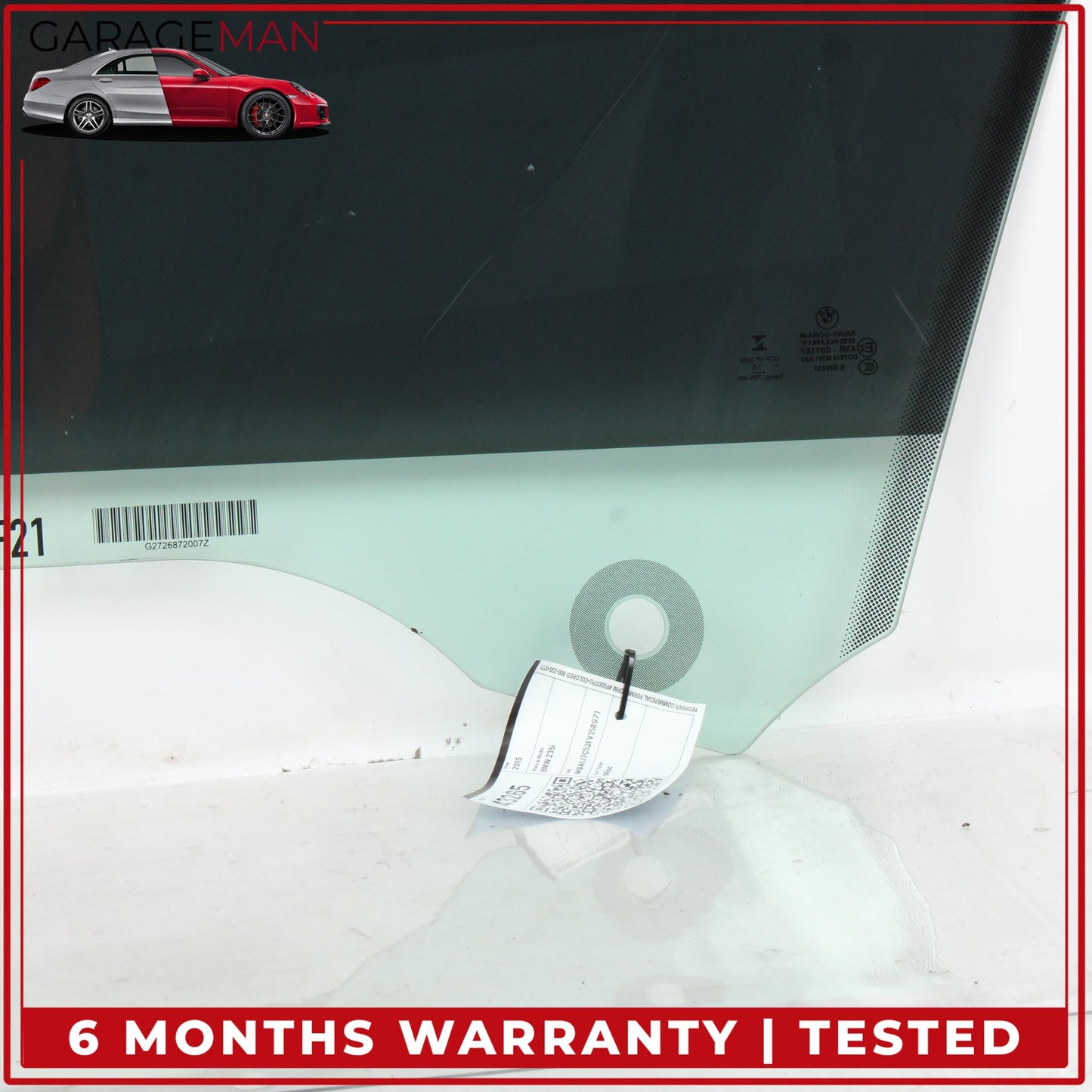 2014-2021 BMW 235i F22 Right Front Door Window Glass 7268720 OEM