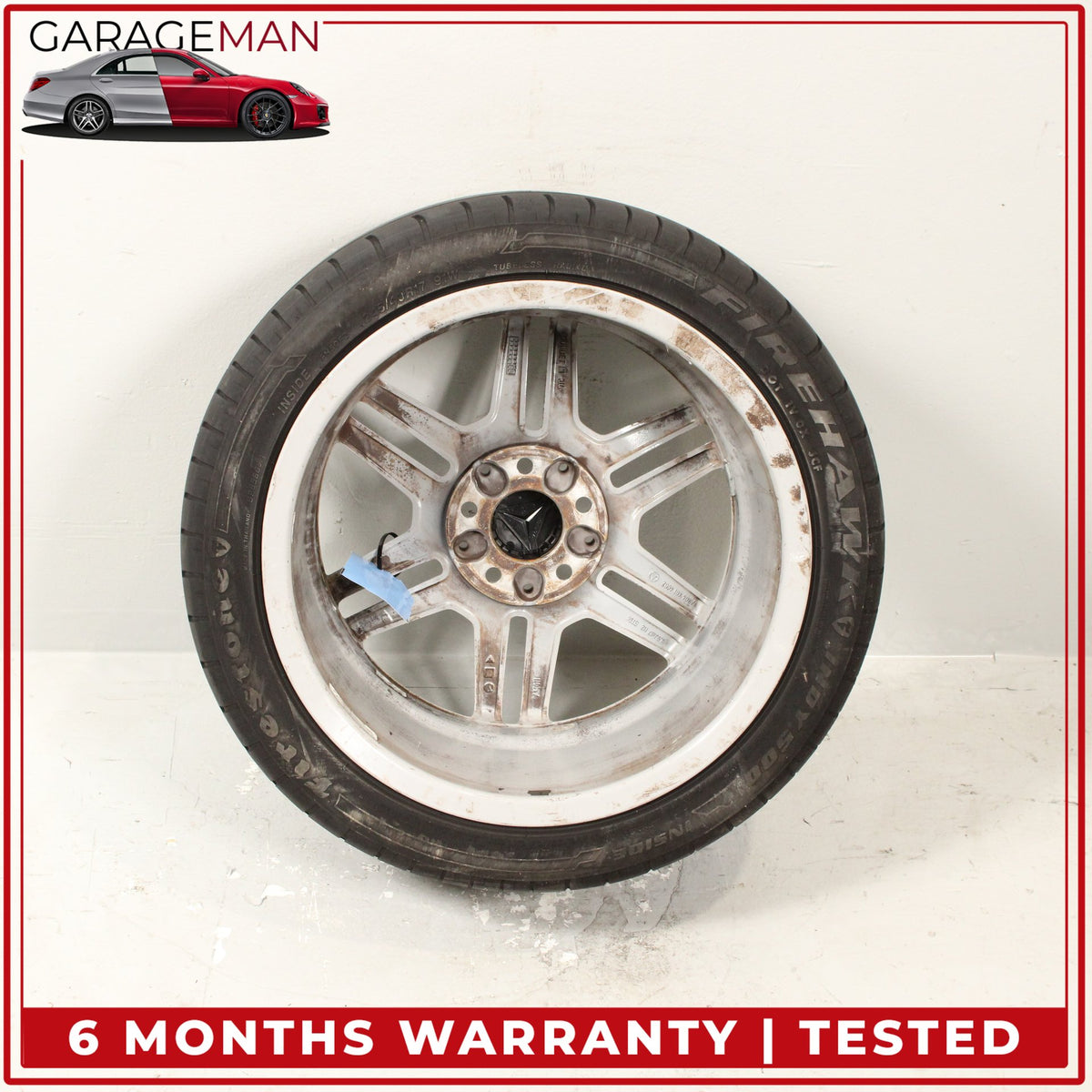 2008-2014 Mercedes W204 Rear Wheel Rim w/ Tire 8.5Jx17H2 ET58 2044014602 OEM