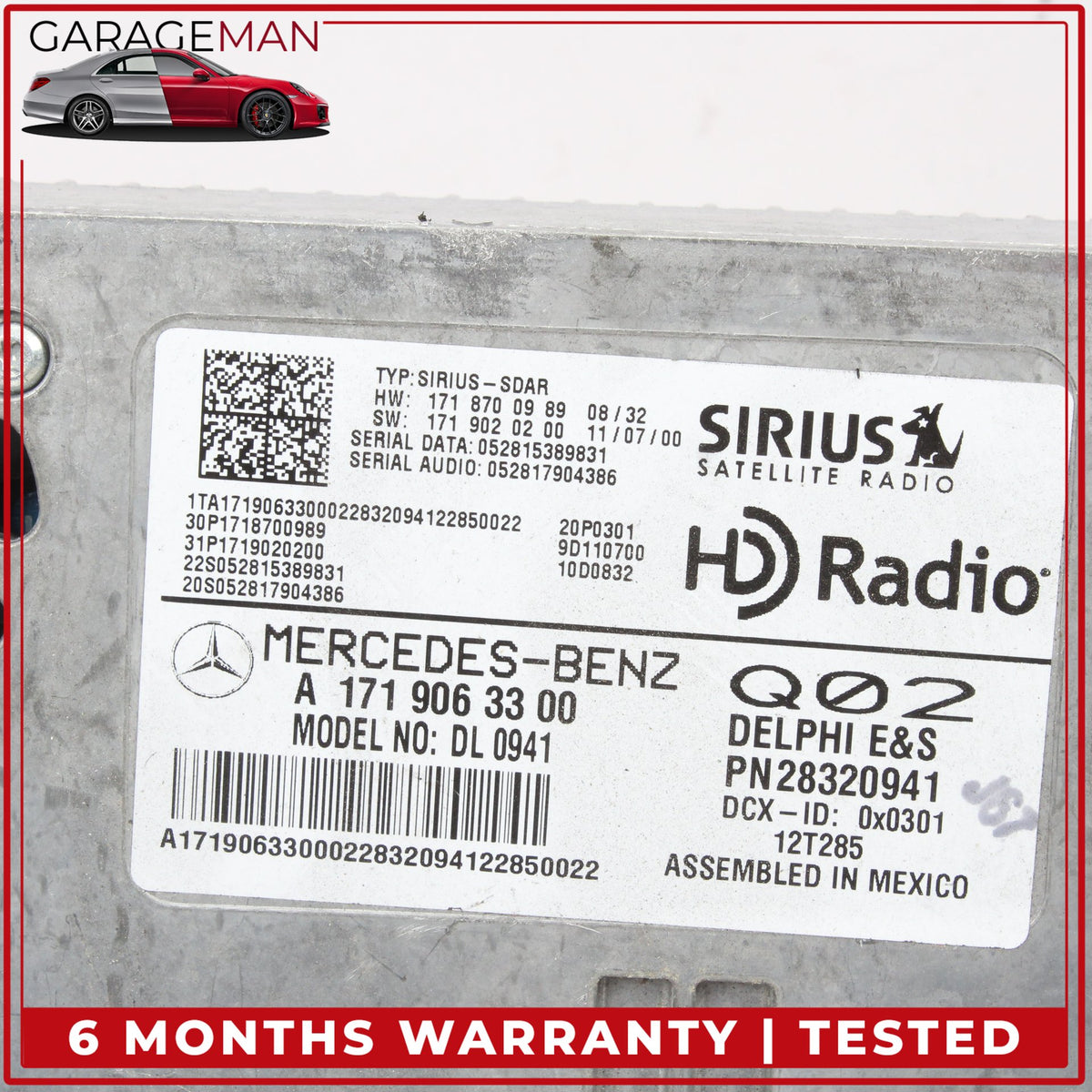 2009-2013 Mercedes W216 CL550 Sirius Satellite Radio Receiver 1719063300 OEM