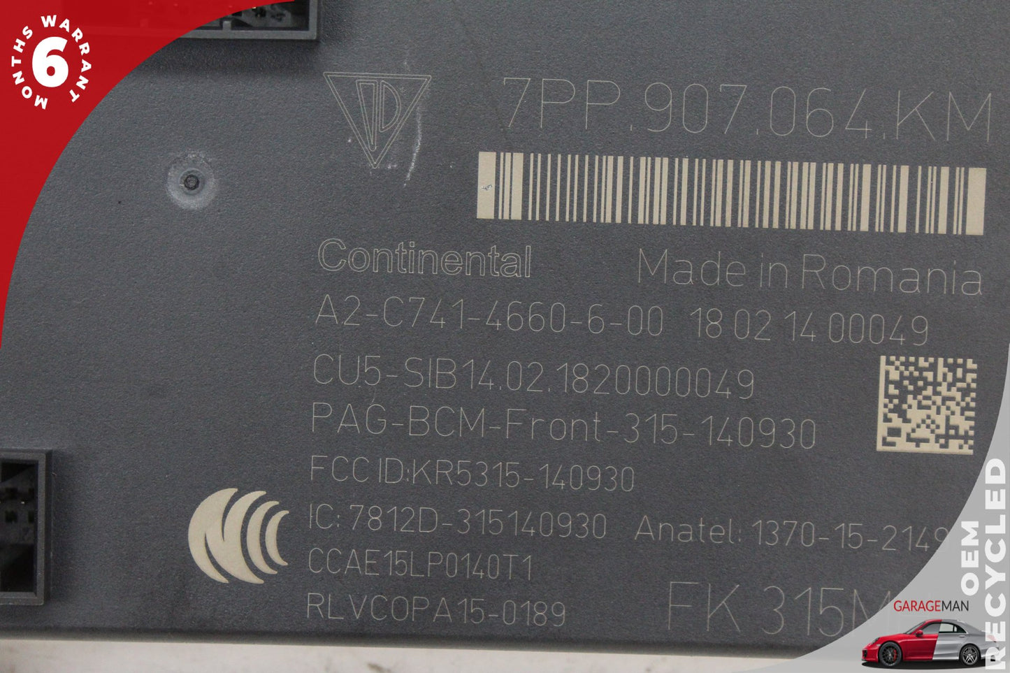 2012-2024 Porsche Macan 95B BCM Body Comfort Control Module Unit 7PP907064KM OEM