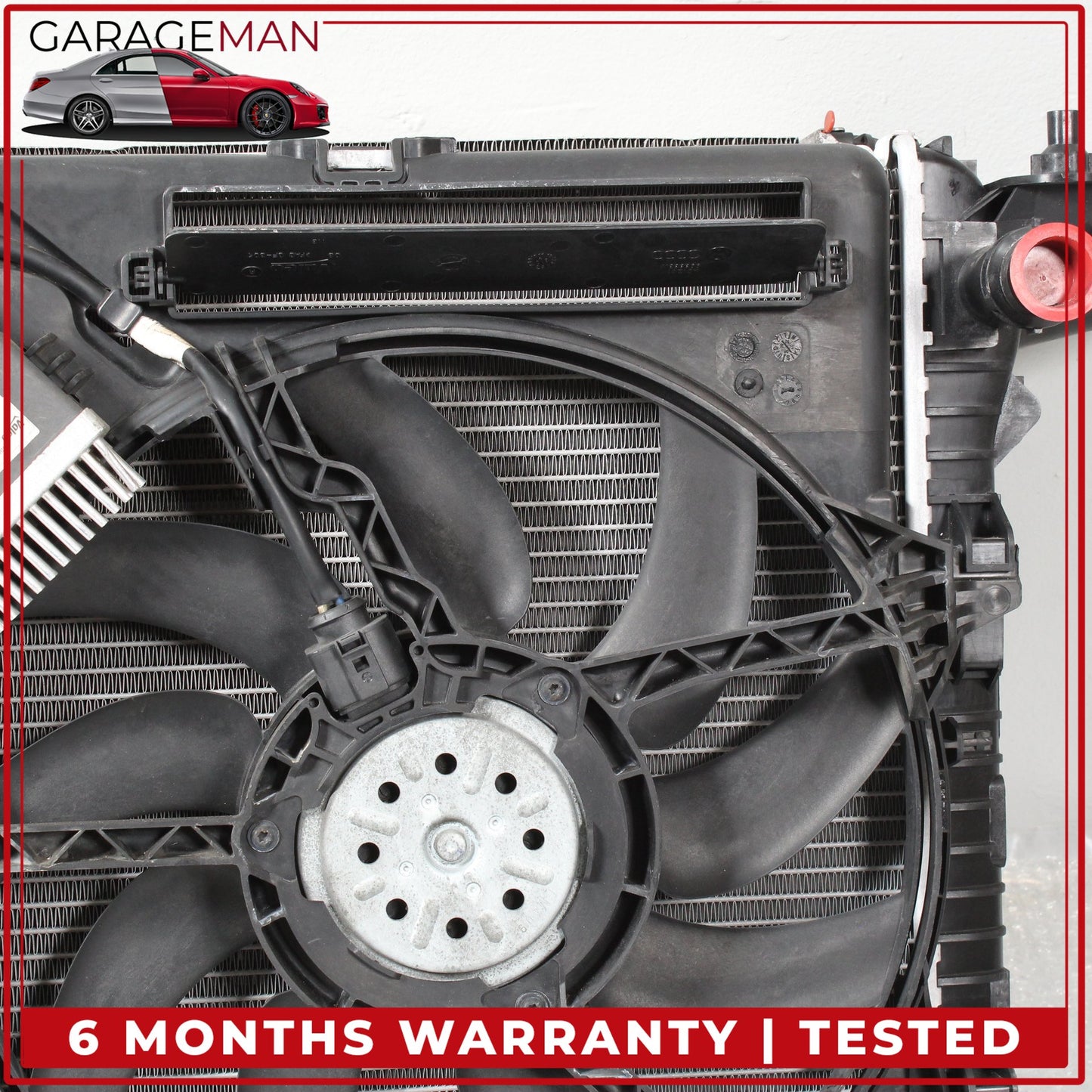 2009-2016 Audi A4 Radiator w/ Radiator Cooling Fan Assembly 8K0121003AD