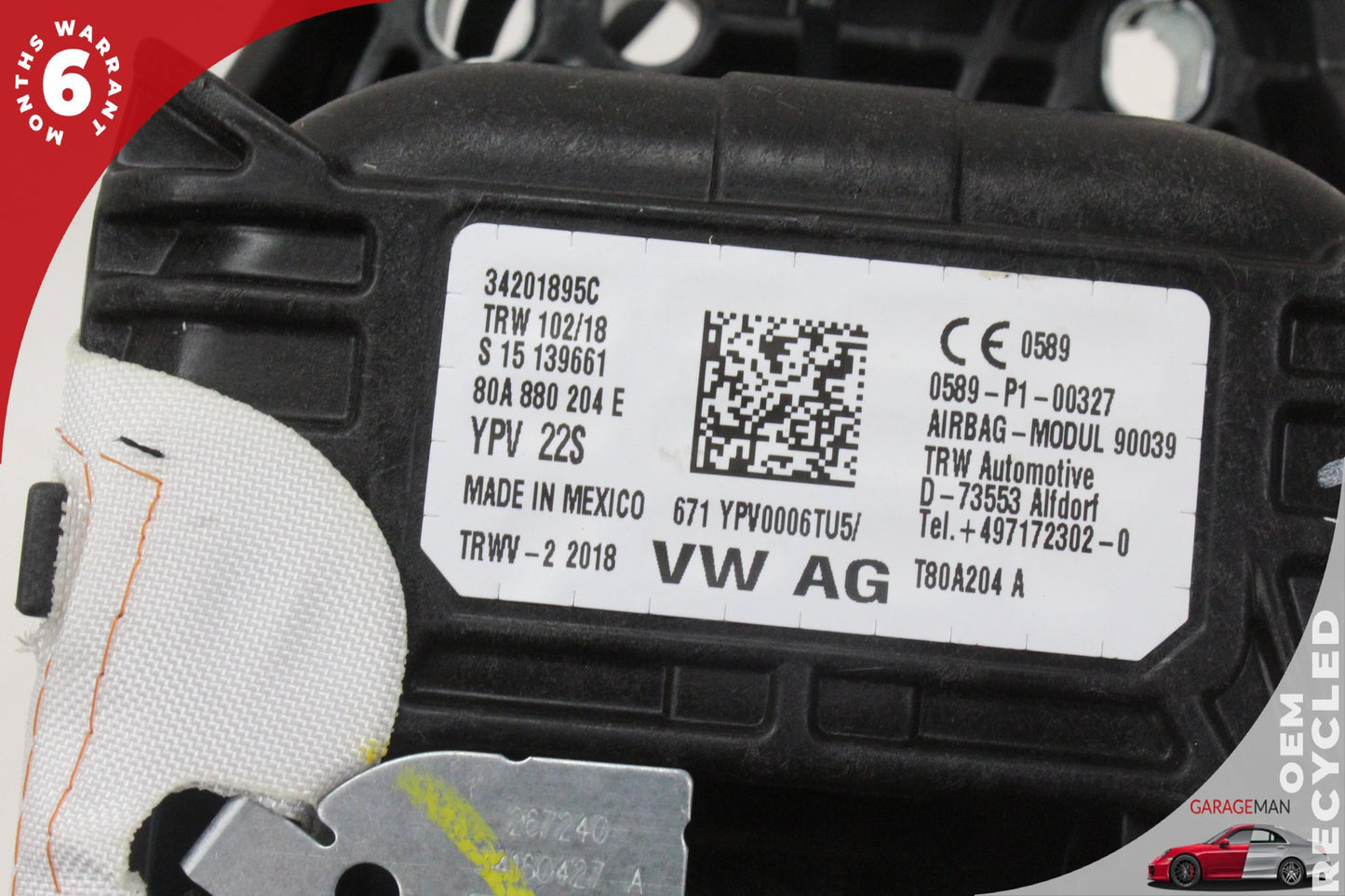 2018-2019 Audi SQ5 Q5 Front Right Passenger Side Dash Airbag 80A880204E OEM