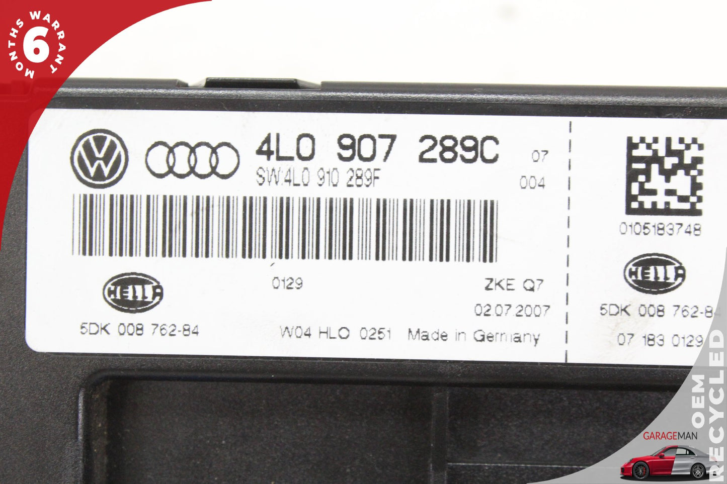 07-09 Audi Q7 MPV BCM Body Comfort Control Module Unit 4L0907289C Genuine