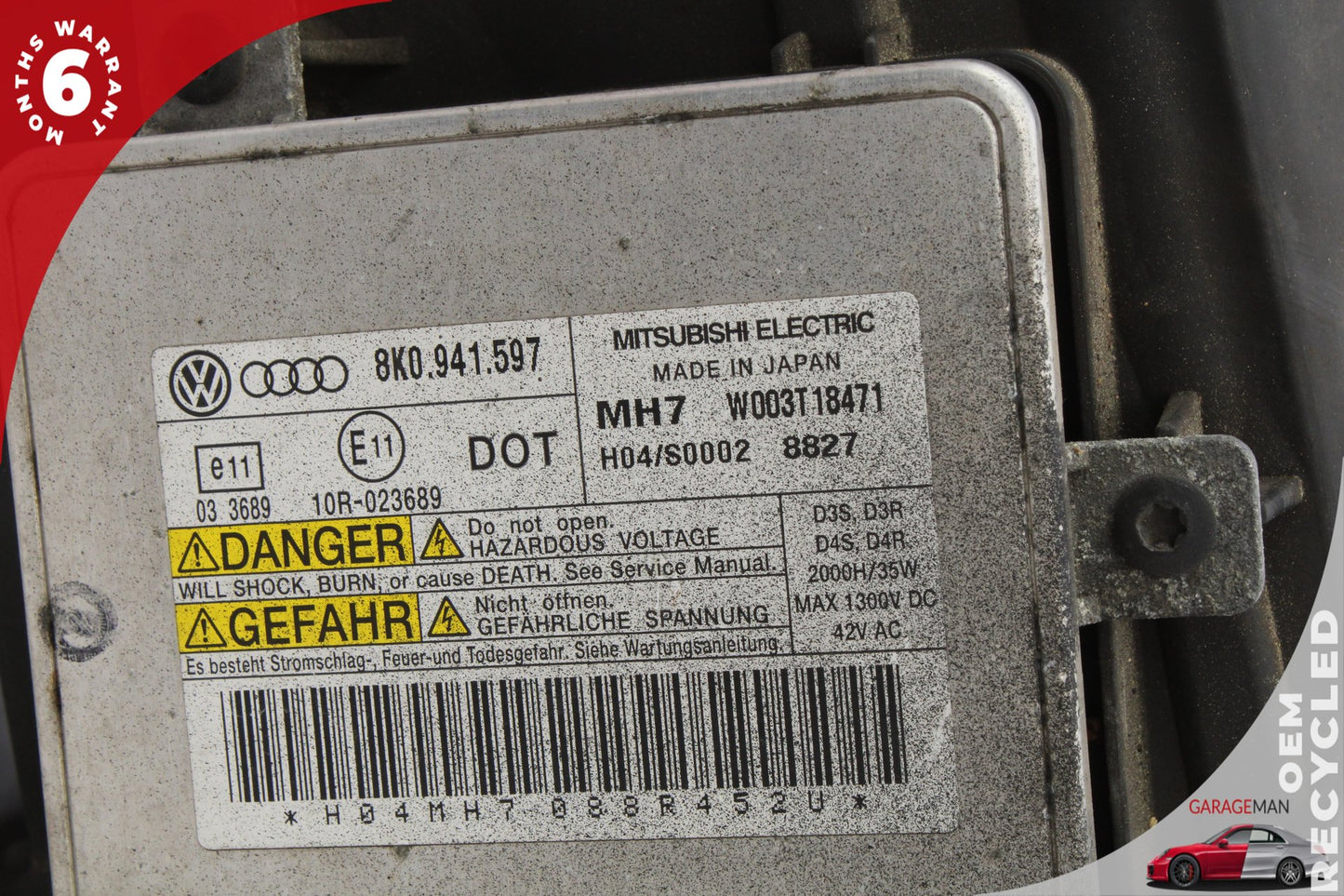 2009-2012 Audi A4 Front Left Driver Side Head Light Lamp Bi-Xenon 8K0941029