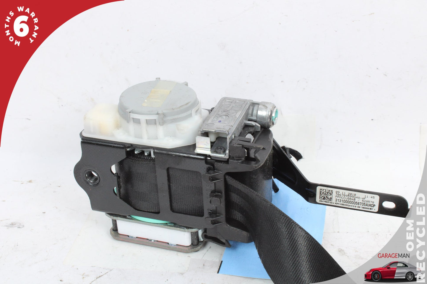 2011-2018 Porsche Cayenne 958 Front Left Driver Side Seat Belt Black OEM