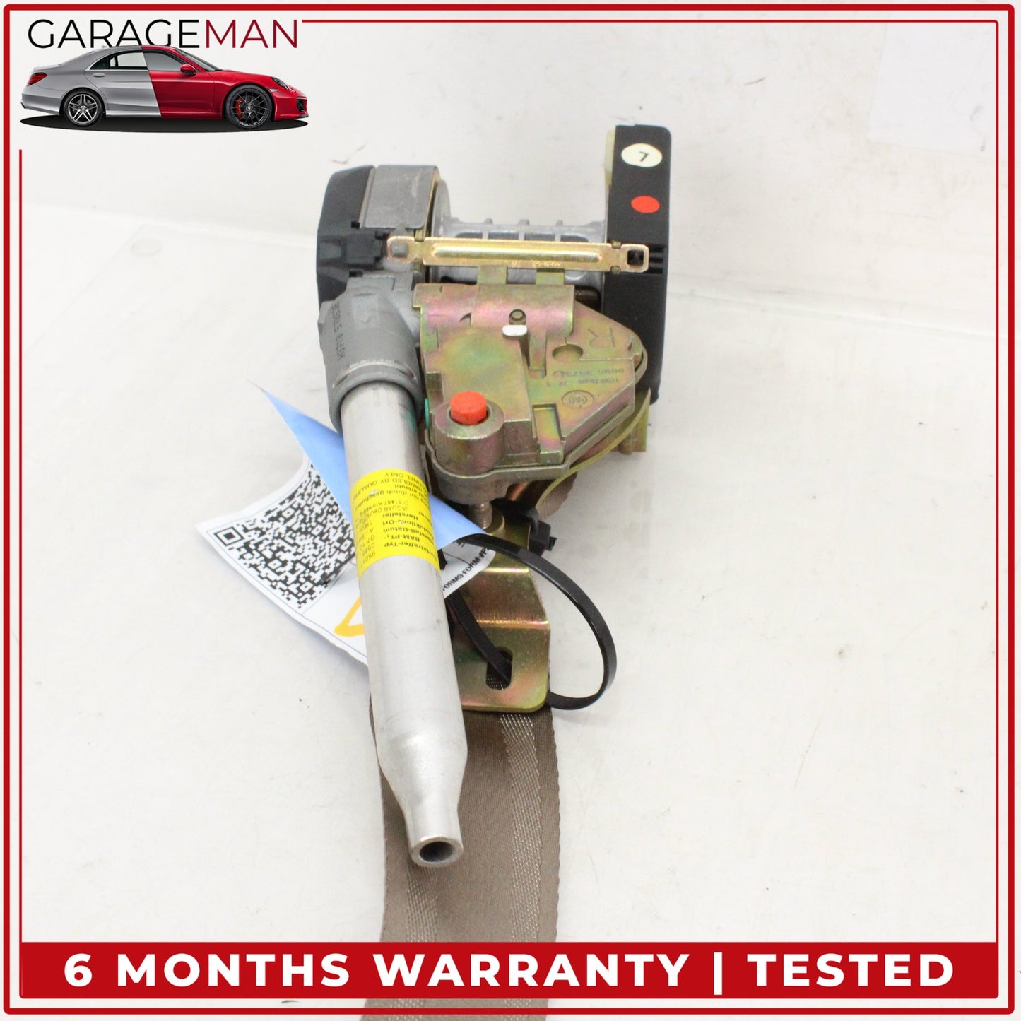 1997-2003 Jaguar XK8 XKR Front Left Driver Side Seat Belt Beige HJA7055AB OEM
