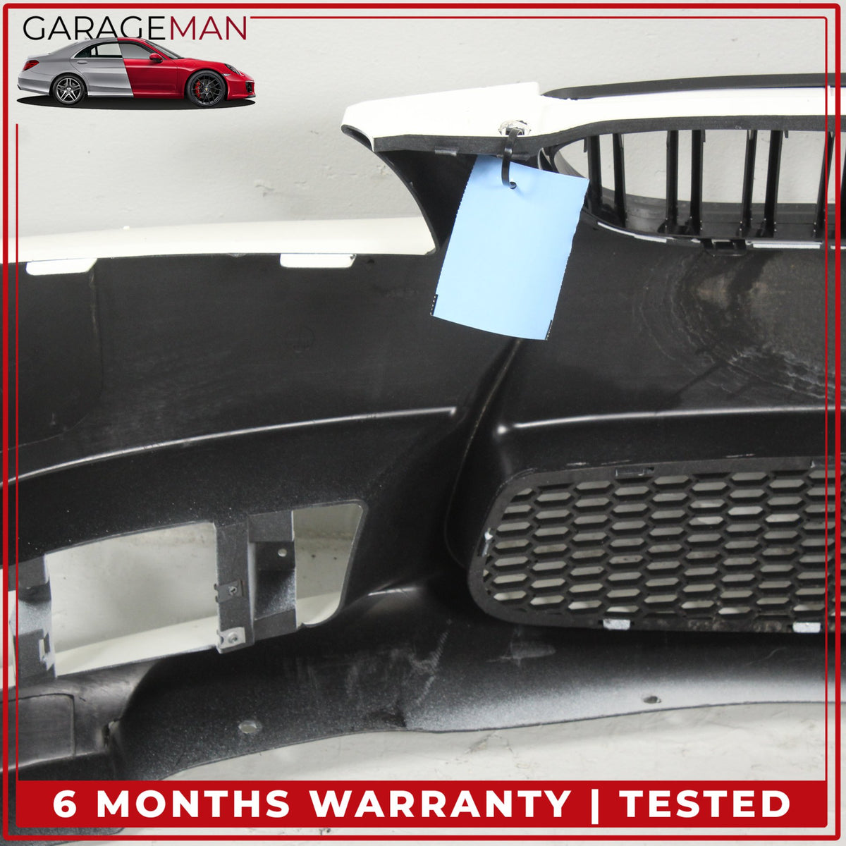 2006-2008 BMW 335i E90 M3 Style Front Bumper Cover Assembly w/ Grille Alpine White III