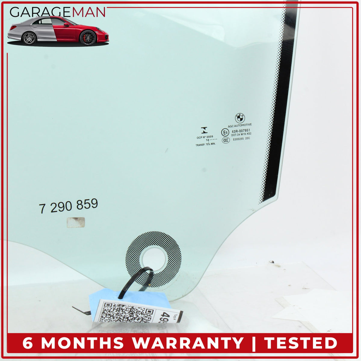 2014-2021 BMW i3 I01 Hybrid Front Left Driver Side Door Window Glass 7290859 OEM