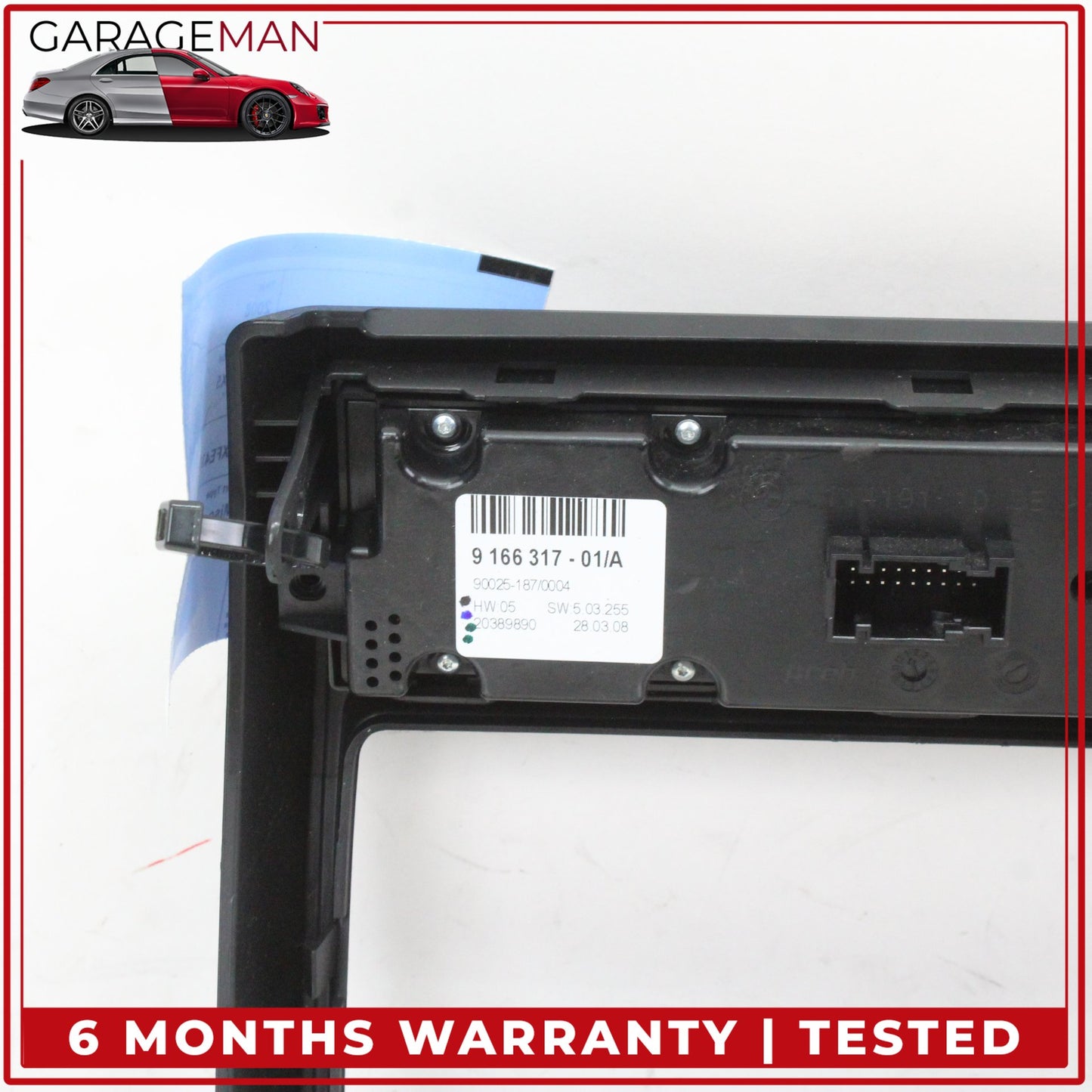 2007-2014 BMW X5 X6 Rear AC A/C Climate Control Switch Panel w/ Trim 9166317 OEM