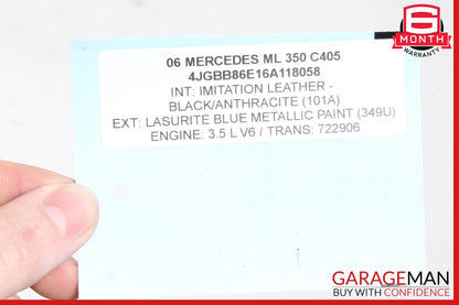 2006-2011 Mercedes W164 ML350 Front Left Side Fender Panel Blue 1648810101 OEM