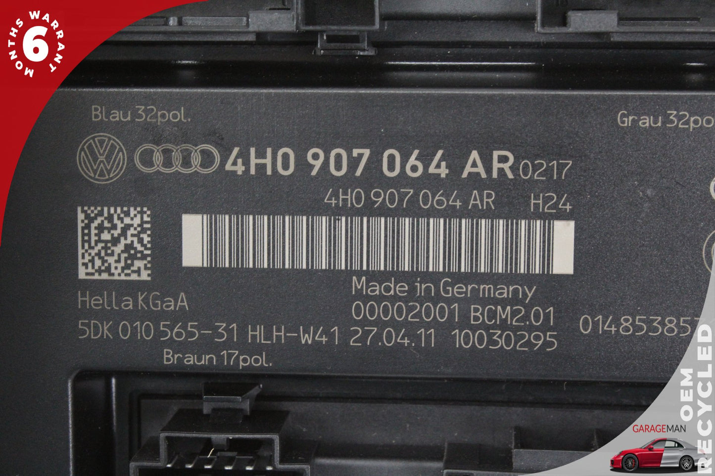2012-2018 Audi A7 A6 BCM Body Comfort Control Module Unit 4H0907064AR OEM