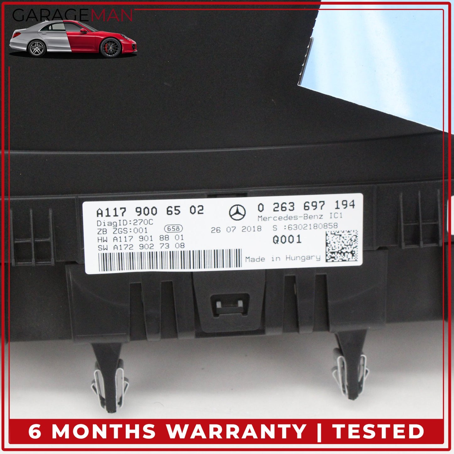 2014-2019 Mercedes-Benz CLA250 W117 Sedan Speedometer Instrument Cluster 1179006502 OEM
