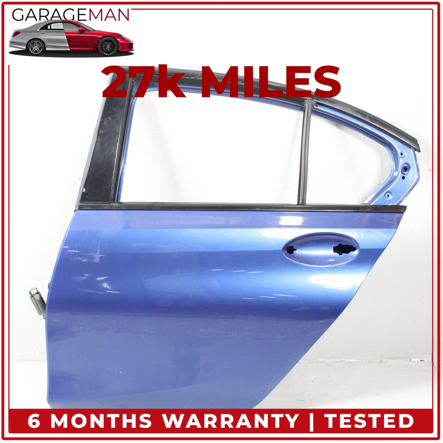 2019-2025 BMW M340i G20 Rear Left Driver Side Door Shell Blue 7482277 OEM