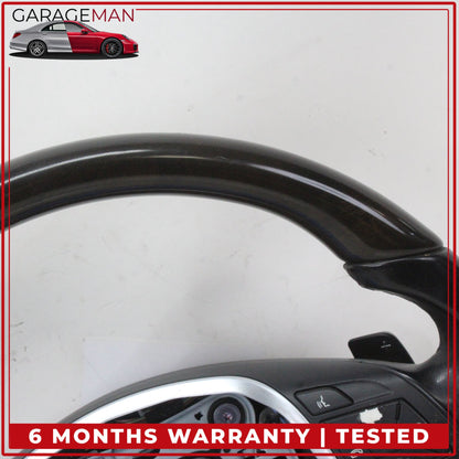2012-2013 Mercedes W207 E350 CLS500 Steering Wheel Wood w/ Paddle Shifters OEM