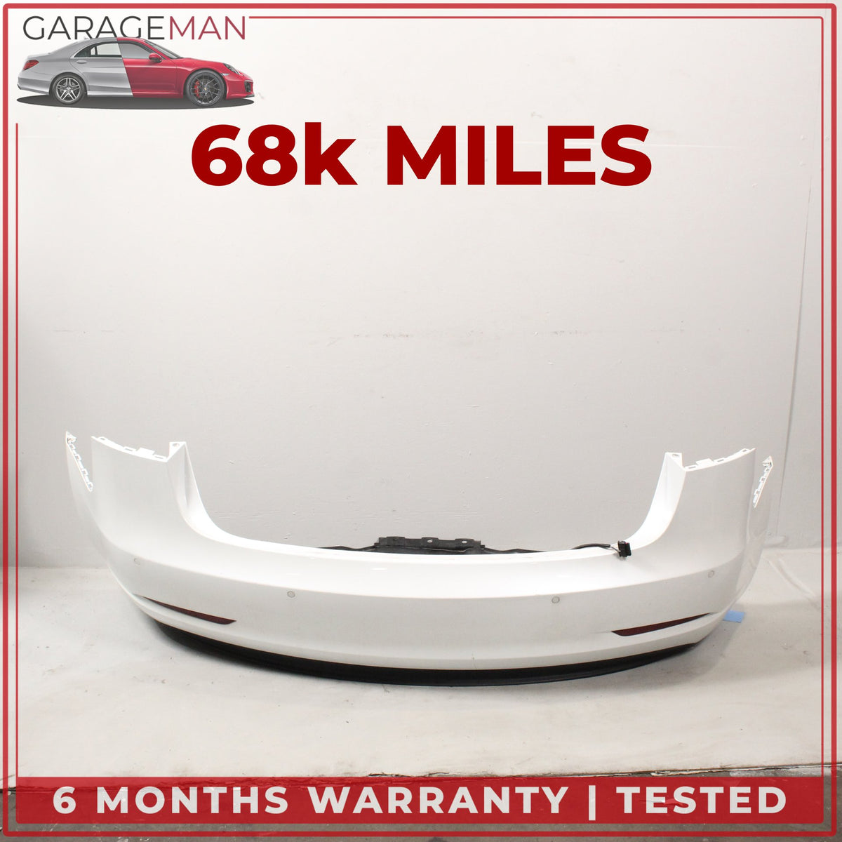 2017-2022 Tesla Model 3 Rear Bumper Cover 108398300G Pearl White OEM