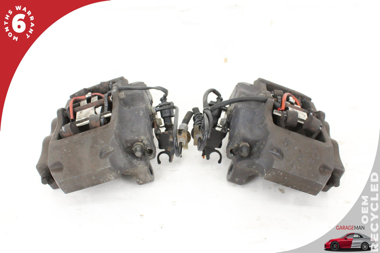 2007-2015 Audi Q7 SUV Rear Left and Right Side Brake Caliper Set Brembo OEM