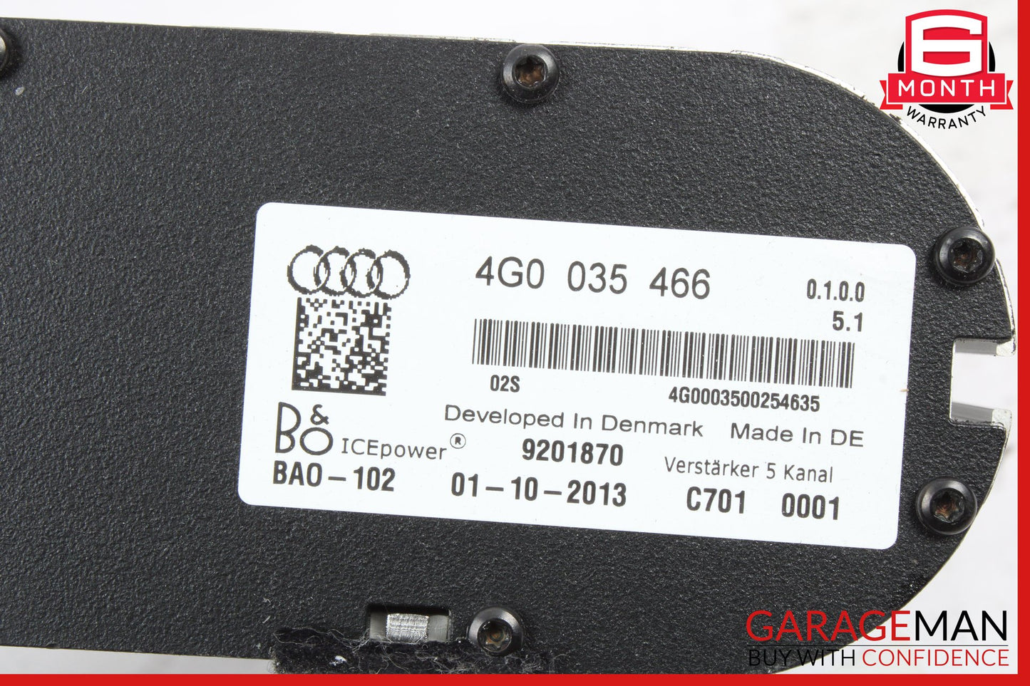 2012-2015 Audi S7 4G Sedan Bang & Olufsen Audio Amplifier Amp 4G0035466