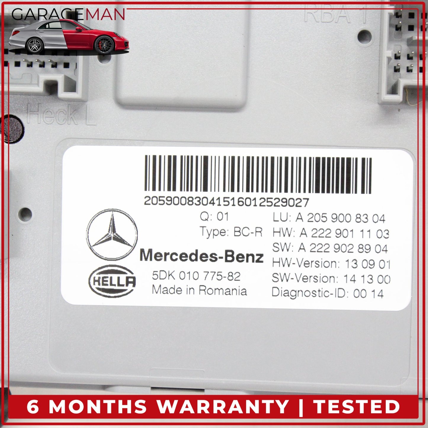 2015-2018 Mercedes W205 C300 Rear Trunk SAM Control Module Unit 2059008304 OEM