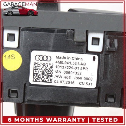 2017-2024 Audi Q7 A4 A5 S4 S5 Q5 SQ5 Headlight Control Switch 4M0941531AB OEM