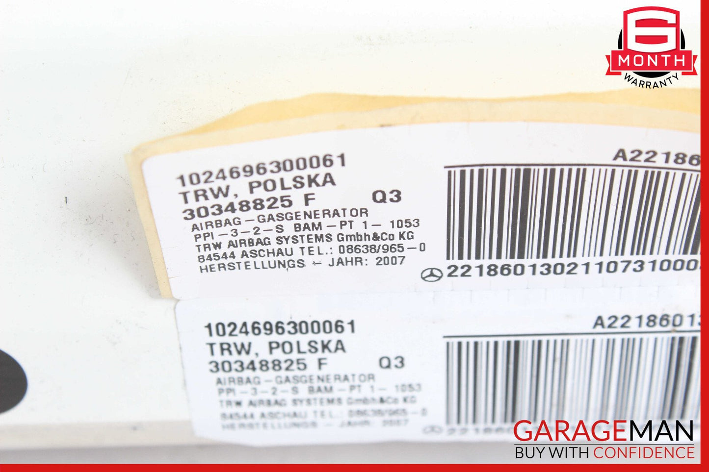 07-14 Mercedes W216 CL550 S550 Dashboard Right Passenger Side Airbag Air Bag OEM