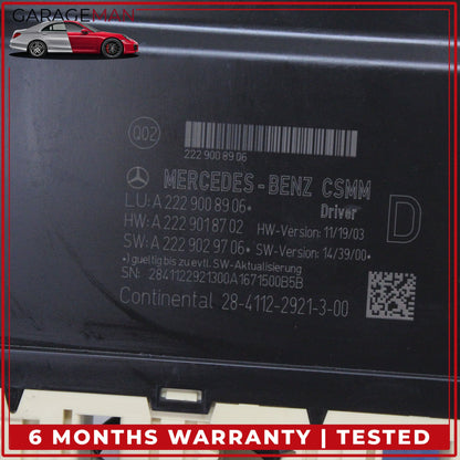 2014-2017 Mercedes W222 S550e Front Left Seat Control Module Unit 2229008906 OEM