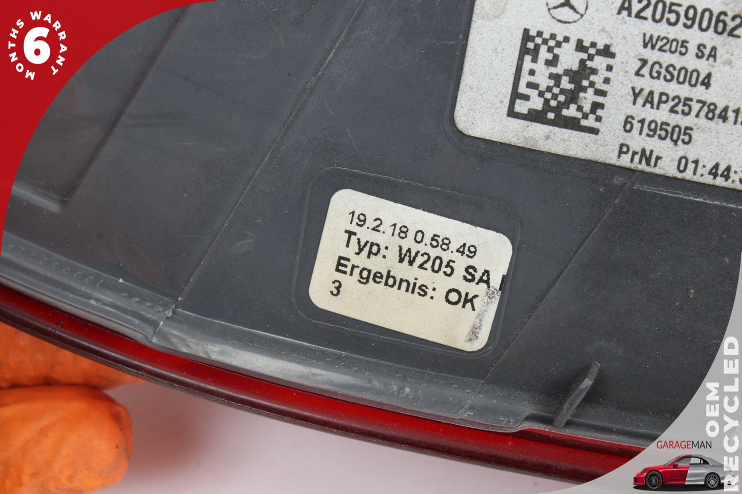 2015-2018 Mercedes W205 C350e C400 Rear Left Tail Light Lamp 2059062002 OEM