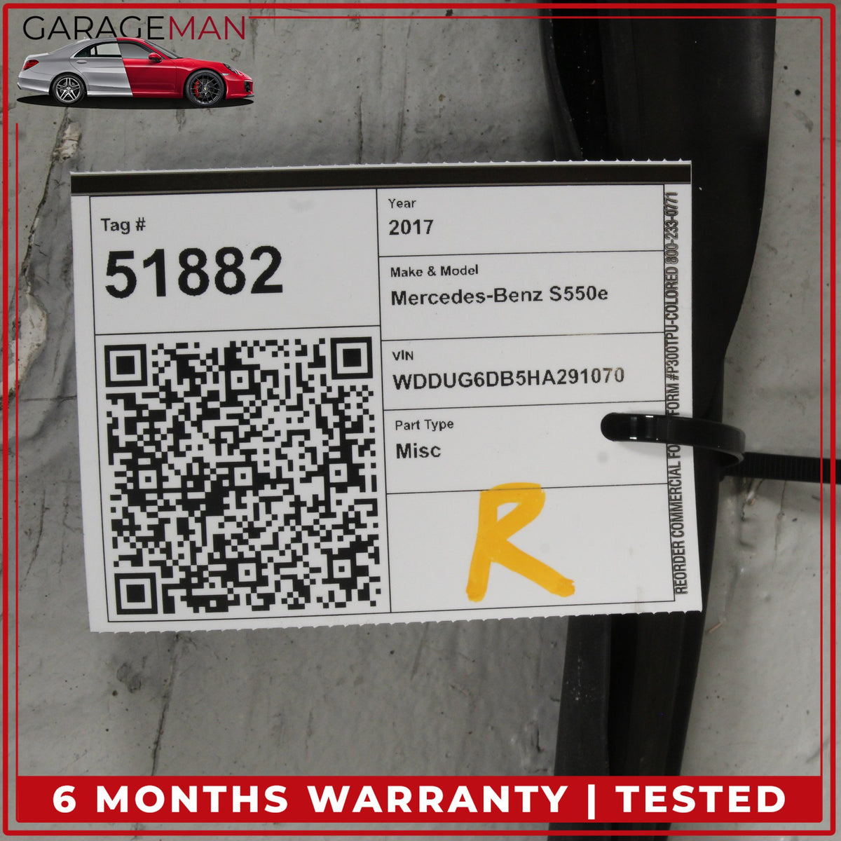 2014-2020 Mercedes W222 S550 Rear Trunk Weatherstrip Rubber Seal 2227500300 OEM
