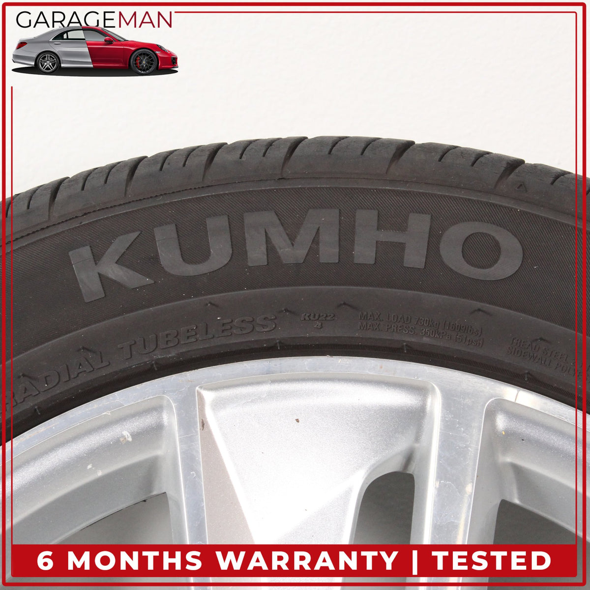 2016-2018 Audi Q3 Front or Rear Side Wheel Rim w/ Kumho Tire 7JX18H2 ET43 OEM