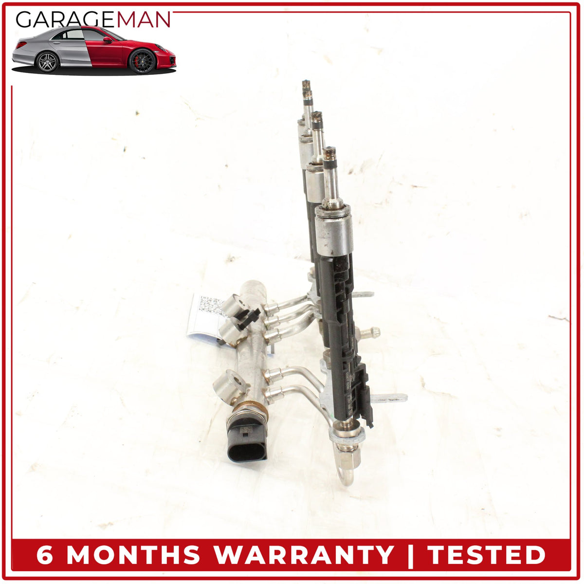 2013-2019 BMW 650i F06 Sedan Fuel Rail w/ Injectors 8649320 OEM