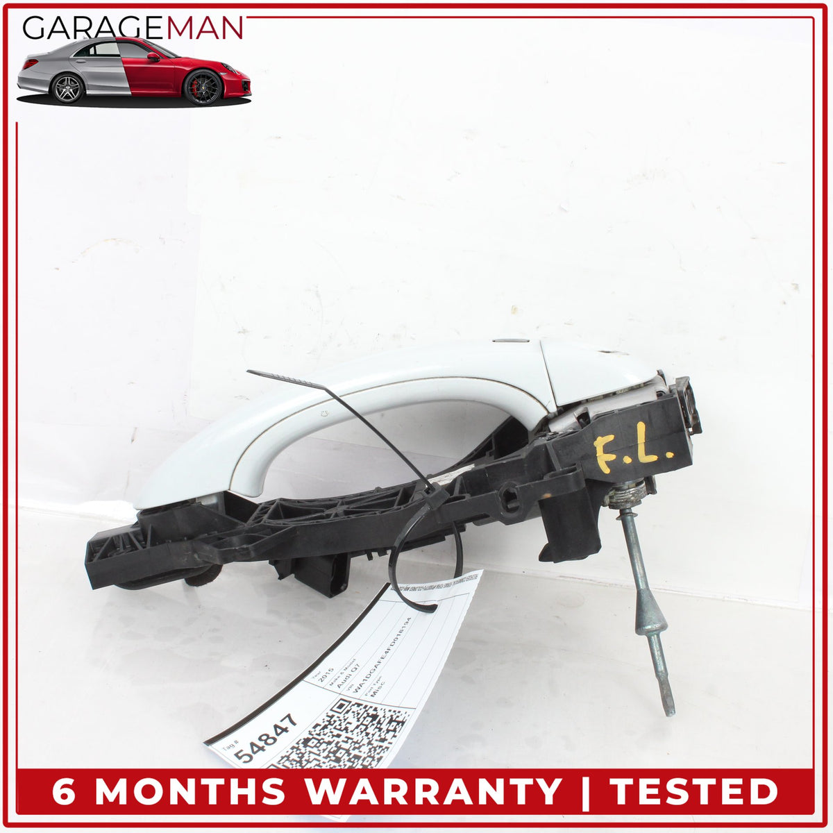 2007-2015 Audi Q7 Front Left Driver Side Exterior Door Handle White Metallic OEM