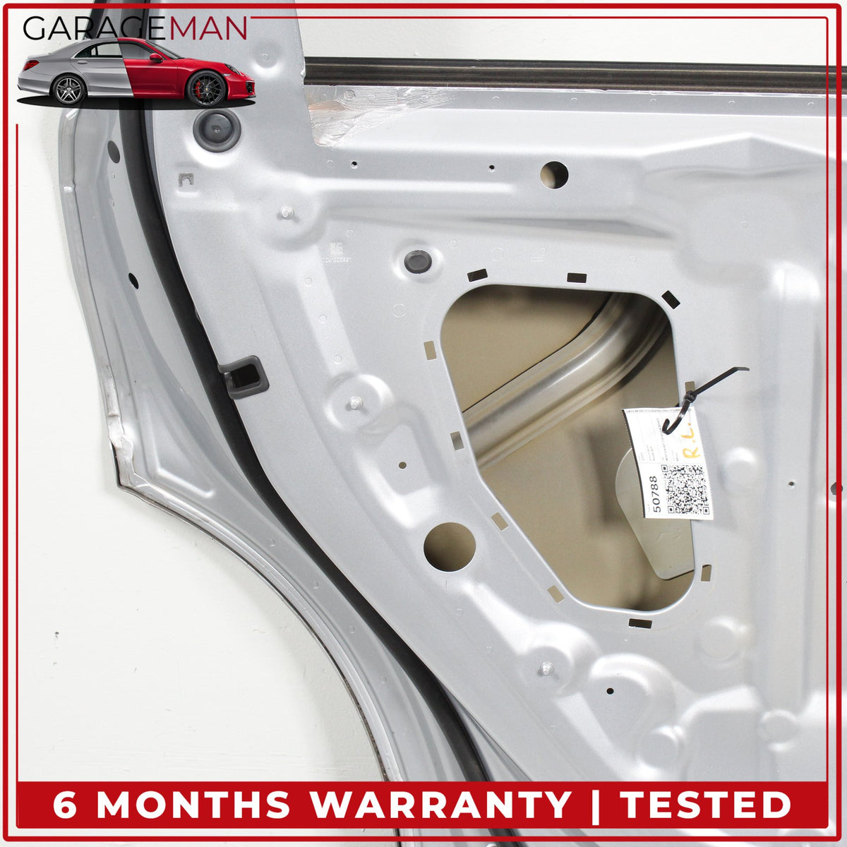 2017-2019 Audi Q7 Rear Left Driver Side Door Shell Florett Silver Metallic OEM