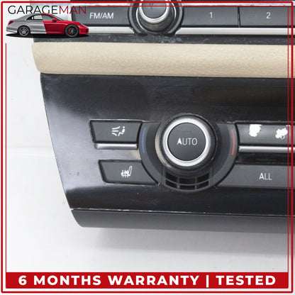 2011-2016 BMW 550i Front AC Climate Control Panel Audio CD Player 9236480 OEM